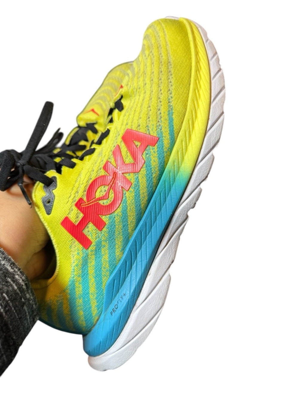 Hoka One One Mach 5 Mens Running Shoes Size 9.5B Sneakers NO INSOLES - Picture 6 of 10